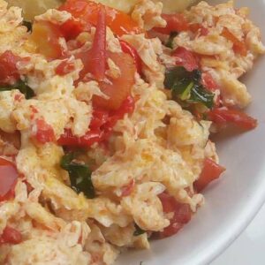 YAM WITH EGG SAUCE